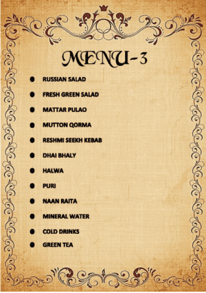 Mehndi Menu 3