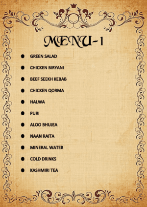 Mendi Menu 1