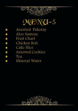 Hi Tea Menu 5